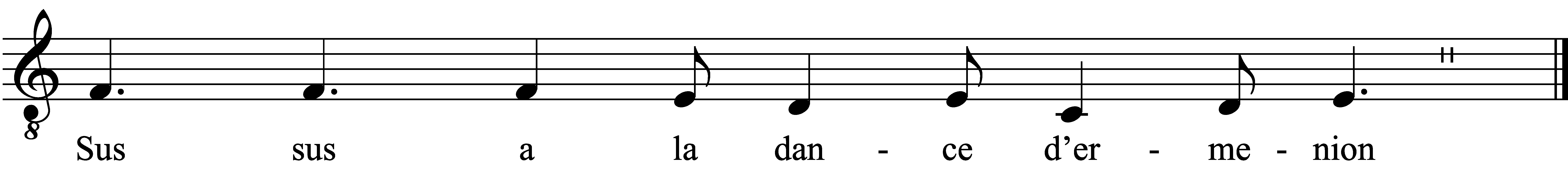Refrain musical notation